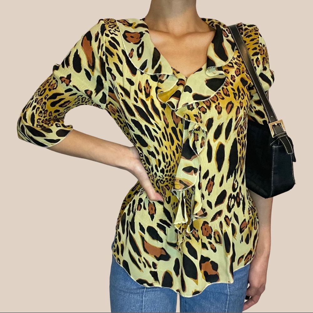 Animal print blouse